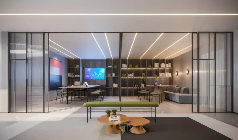 Coworking estruturado para home office do condomínio Canto Sabiá Moema no bairro de Moema, São Paulo
