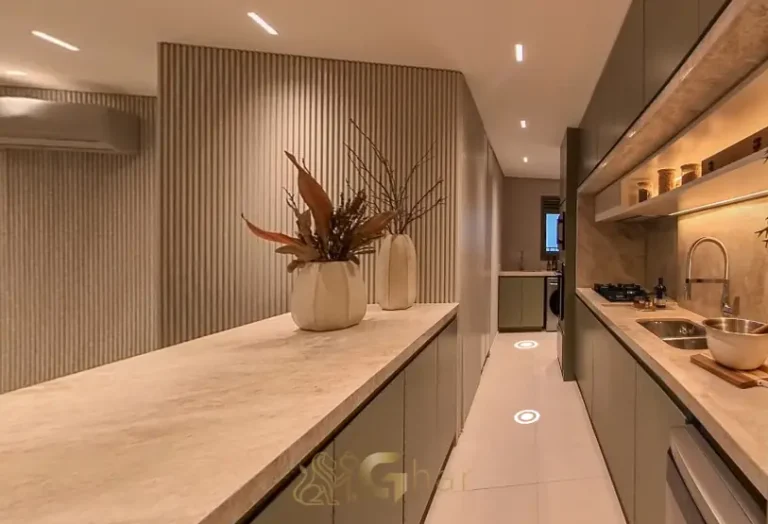 Cozinha do apartamento decorado em apartamentos no bairro de Moema, São Paulo