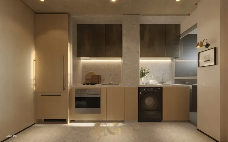 Cozinha do apartamento decorado em apartamentos no bairro de Moema, São Paulo