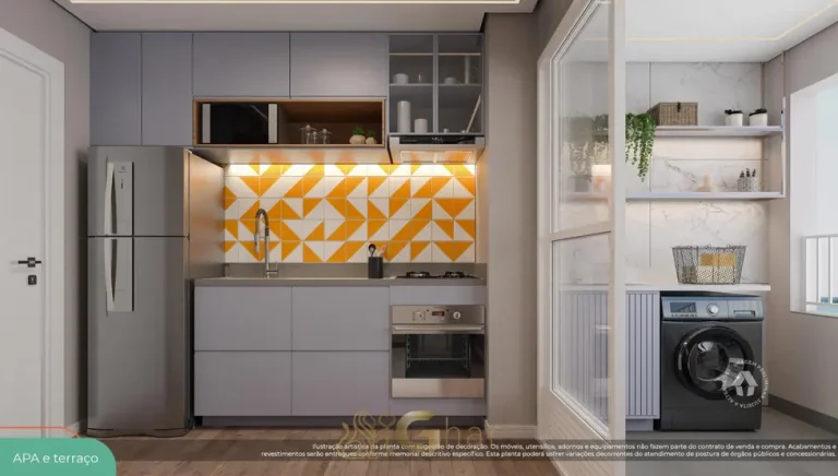 Cozinha do apartamento decorado em apartamentos no bairro da Freguesia do Ó, São Paulo