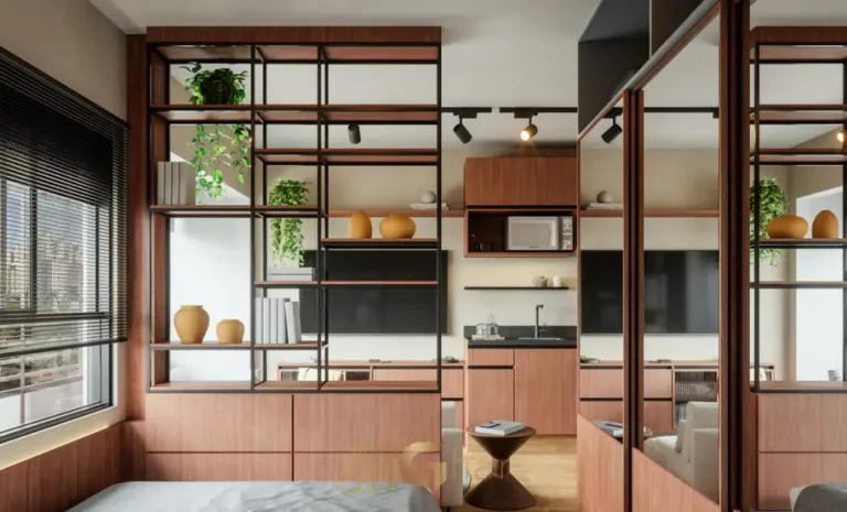 Dormitório do apartamento decorado em apartamentos no bairro da Vila Olímpia, São Paulo