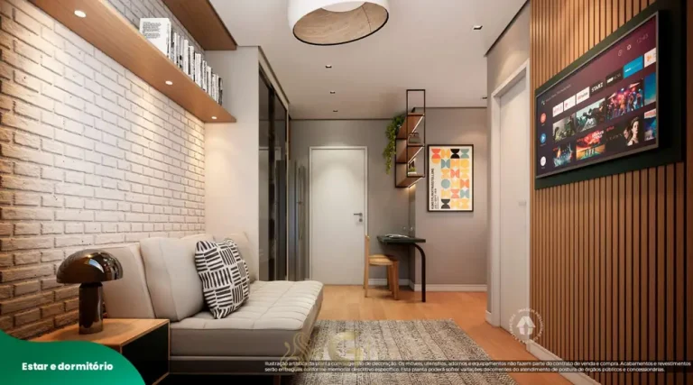 Dormitório do studio decorado em apartamentos no bairro da Vila das Belezas, São Paulo