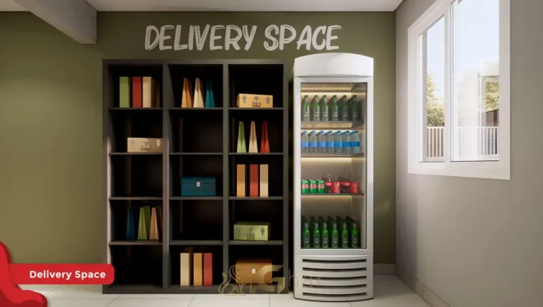 Espaço delivery para recebimento de encomendas em condomínio residencial no bairro da Penha, na Zona Leste de São Paulo