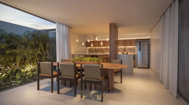 Espaço gourmet em condomínio residencial no bairro de Moema, na Zona Sul de São Paulo