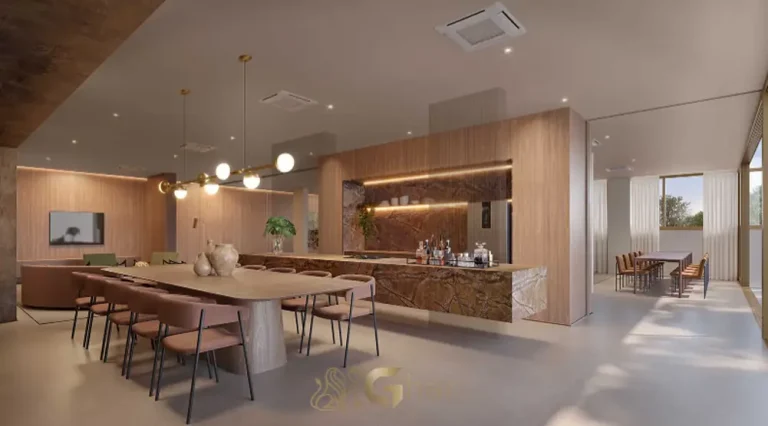 Espaço gourmet em apartamentos no bairro de Moema, São Paulo