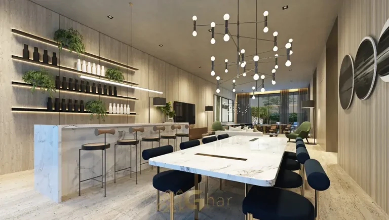 Espaço gourmet com churrasqueira do condomínio Copa no bairro de Moema, São Paulo