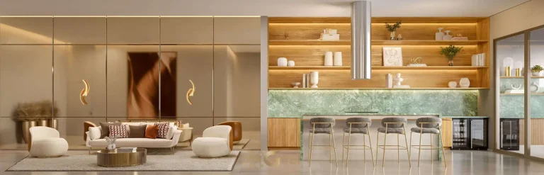 Espaço gourmet equipado em condomínio residencial no bairro do Brooklin, na Zona Sul de São Paulo