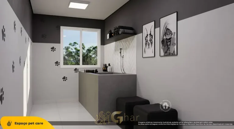 Espaço pet care em condomínio residencial no bairro do Butantã, na Zona Oeste de São Paulo