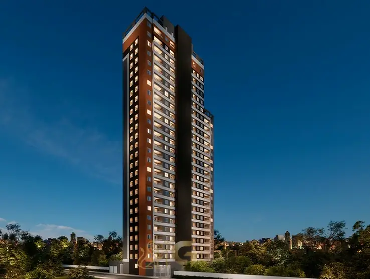 Fachada contemporânea da torre do condomínio Metrocasa Estação Penha no bairro da Penha, São Paulo