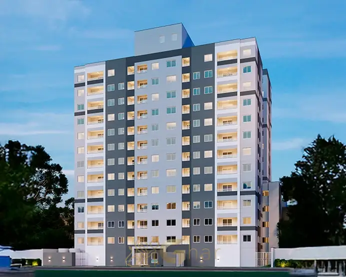 Fachada moderna do condomínio do condomínio Metrocasa Estação Sacomã no bairro do Sacomã, São Paulo
