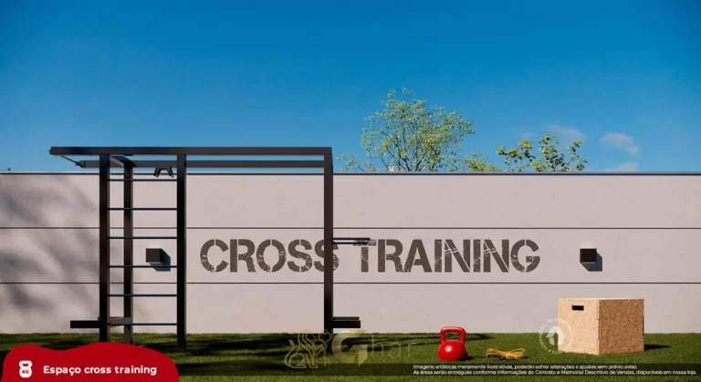 Espaço cross training ao ar livre do condomínio Metrocasa Avenida Itaquera no bairro de Itaquera, São Paulo