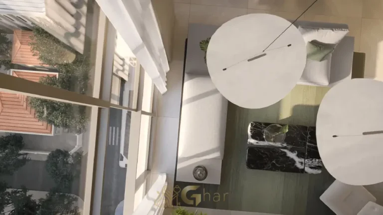 Lobby com design assinado em apartamentos no bairro de Moema, São Paulo