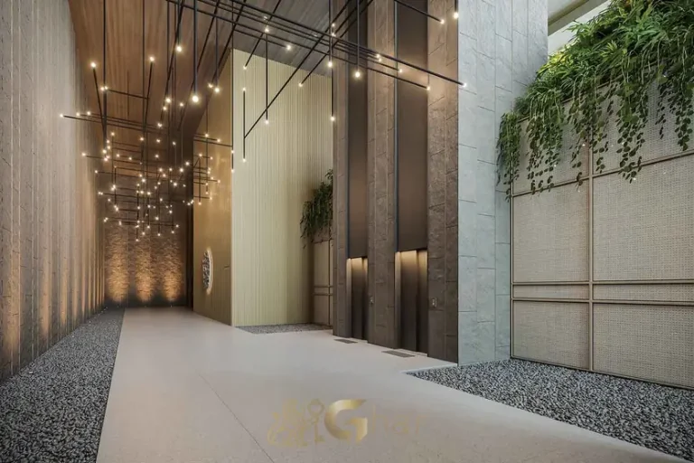 Lobby de entrada em apartamentos no bairro de Moema, São Paulo