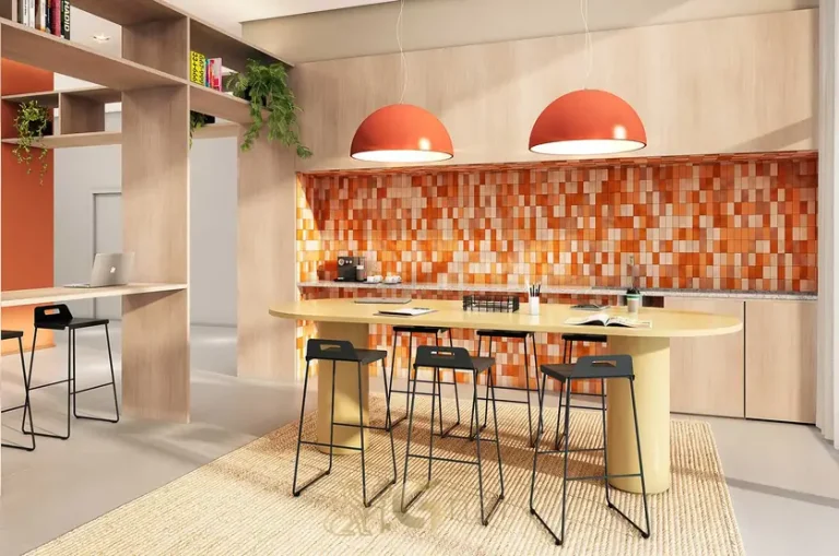 Lounge de festas em condomínio residencial no bairro de Moema, na Zona Sul de São Paulo