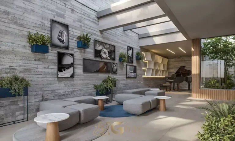 Jazz Lounge em condomínio residencial no bairro de Moema, na Zona Sul de São Paulo