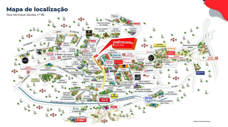Mapa de localização do bairro em apartamentos no bairro de Artur Alvim, São Paulo