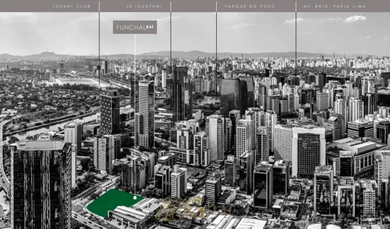 Vista aérea do bairro em condomínio residencial no bairro da Vila Olímpia, na Zona Sul de São Paulo