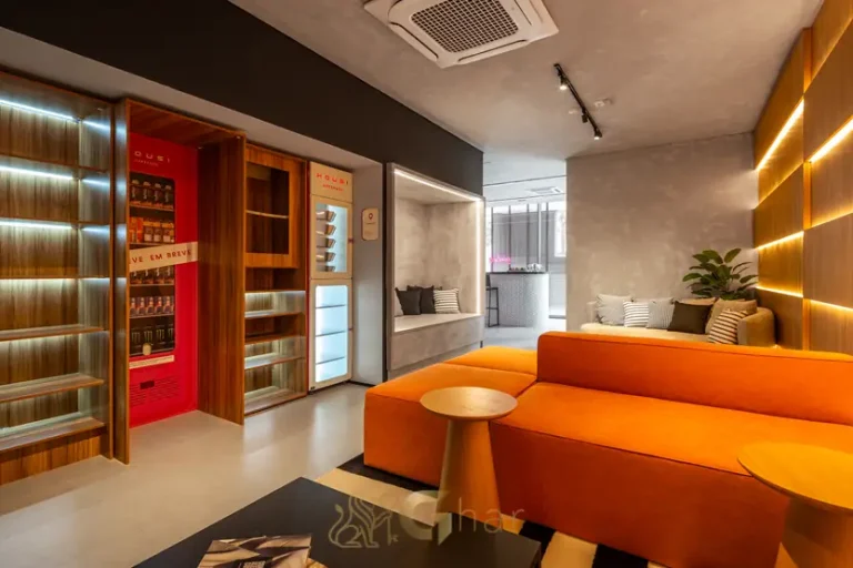 Mega lounge social em apartamentos no bairro de Moema, São Paulo
