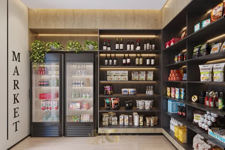 Mini market do condomínio em apartamentos no bairro do Ibirapuera, São Paulo