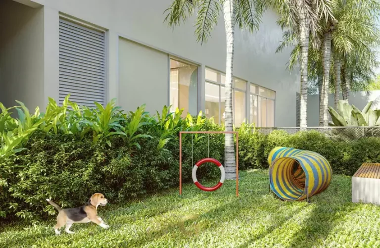 Espaço pet place em condomínio residencial no bairro de Moema, na Zona Sul de São Paulo