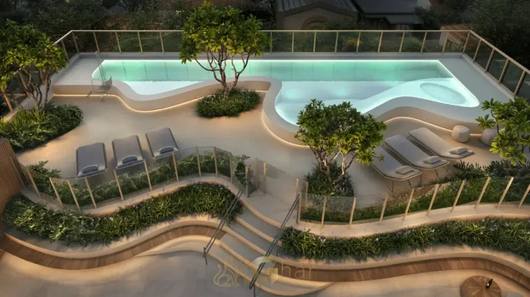 Piscina com raia de 25 metros em apartamentos no bairro de Moema, São Paulo