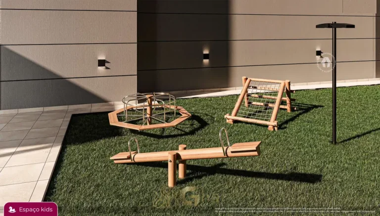 Playground infantil em condomínio residencial no bairro de Pirituba, na Zona Norte de São Paulo