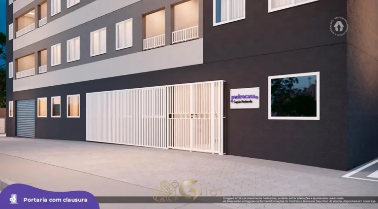 Portaria de acesso em apartamentos no bairro do Capão Redondo, São Paulo