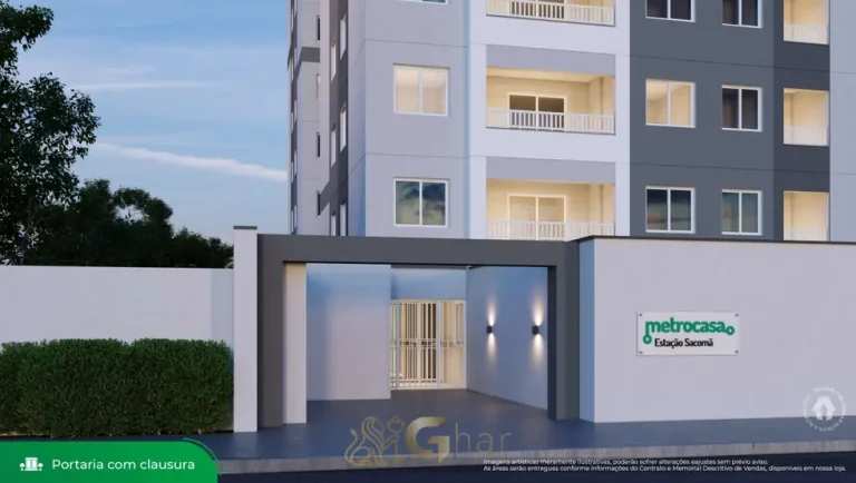 Portaria com controle de acesso em apartamentos no bairro do Sacomã, São Paulo