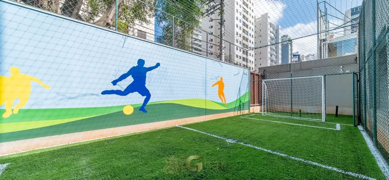 Quadra poliesportiva do condomínio Tríad Vila Nova Conceição no bairro da Vila Nova Conceição, São Paulo