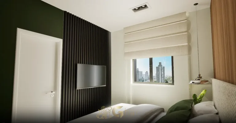 Quarto do apartamento decorado em apartamentos no bairro de Moema, São Paulo