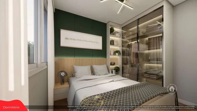 Quarto do apartamento decorado em apartamentos no bairro de Artur Alvim, São Paulo