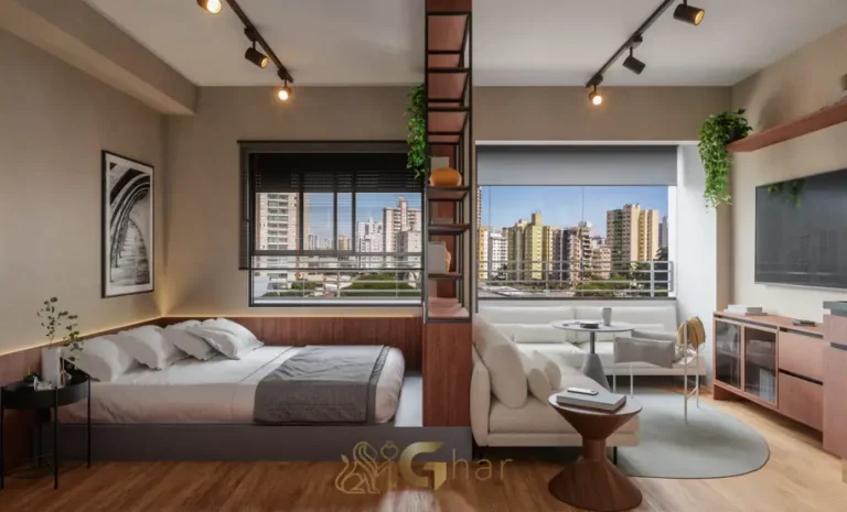 Quarto do apartamento decorado com marcenaria planejada em apartamentos no bairro da Vila Olímpia, São Paulo