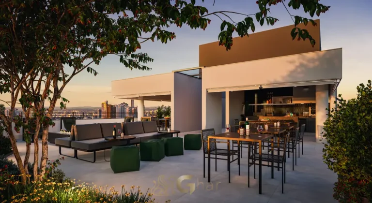 Espaço de festas no rooftop em apartamentos no bairro da Vila Olímpia, São Paulo