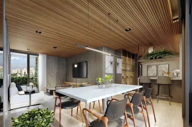 Sala do apartamento decorado em condomínio residencial no bairro da Vila Olímpia, na Zona Sul de São Paulo