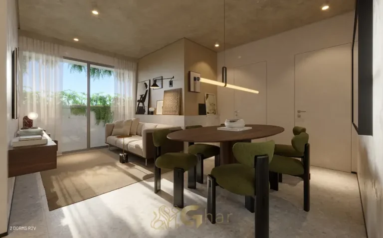 Sala do apartamento decorado do condomínio Pintassilgo 336 no bairro de Moema, São Paulo