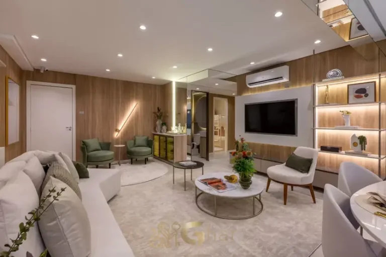 Sala ampla e iluminada do apartamento decorado em apartamentos no bairro de Moema, São Paulo
