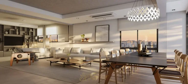 Sala de estar do apartamento decorado em apartamentos no bairro da Vila Olímpia, São Paulo
