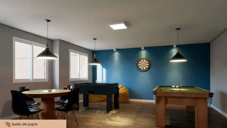 Salão de jogos em apartamentos no bairro do Campo Belo, São Paulo