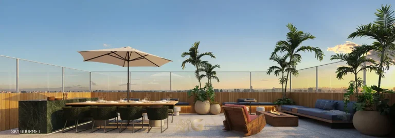 Sky gourmet em apartamentos no bairro de Moema, São Paulo