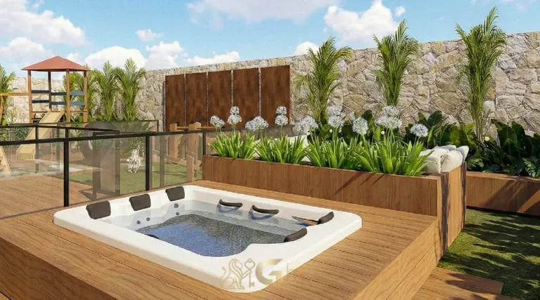 Spa com hidromassagem em apartamentos no bairro de Moema, São Paulo