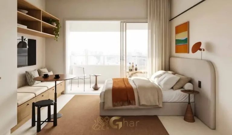 Studio decorado em apartamentos no bairro de Moema, São Paulo