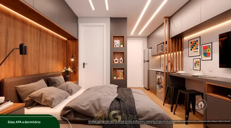Studio decorado em apartamentos no bairro do Alto do Ipiranga, São Paulo