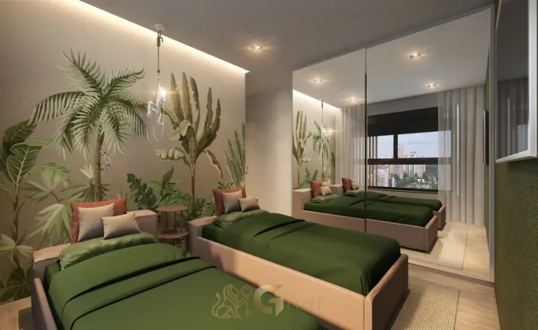 Suíte infantil do apartamento decorado em apartamentos no bairro do Ibirapuera, São Paulo