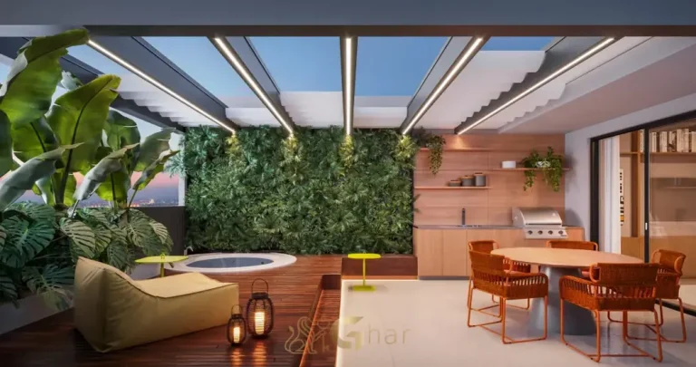 Varanda gourmet do apartamento decorado em apartamentos no bairro de Moema, São Paulo