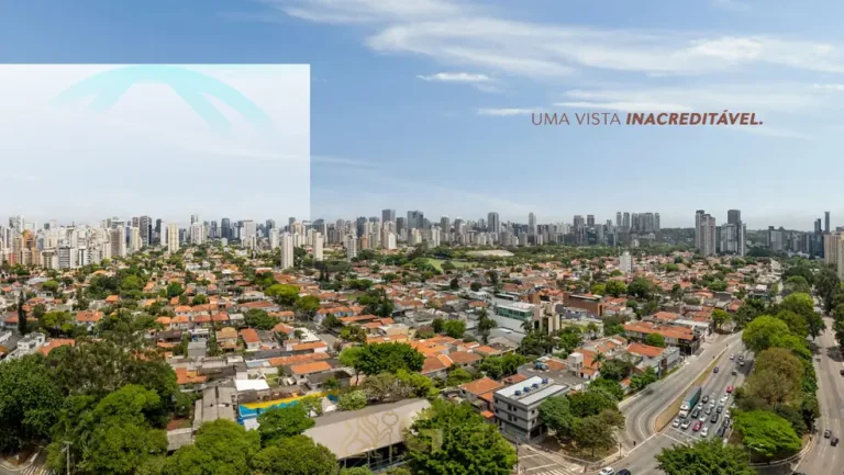 Vista a partir da varanda do condomínio Maison no bairro da Vila Olímpia, São Paulo