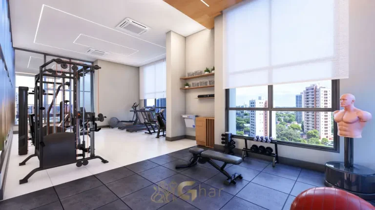 Academia equipada em apartamentos no Brooklin, São Paulo