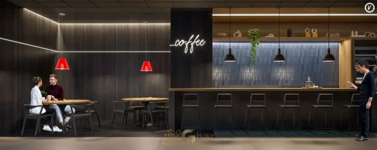 Coffee Point com área de café em apartamentos no bairro da Vila Olímpia, São Paulo