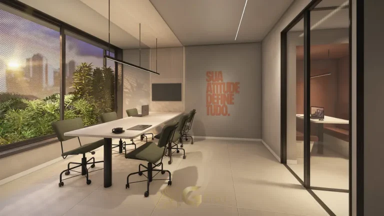 Coworking para trabalho compartilhado do condomínio Bracon Quatá no bairro da Vila Olímpia em São Paulo