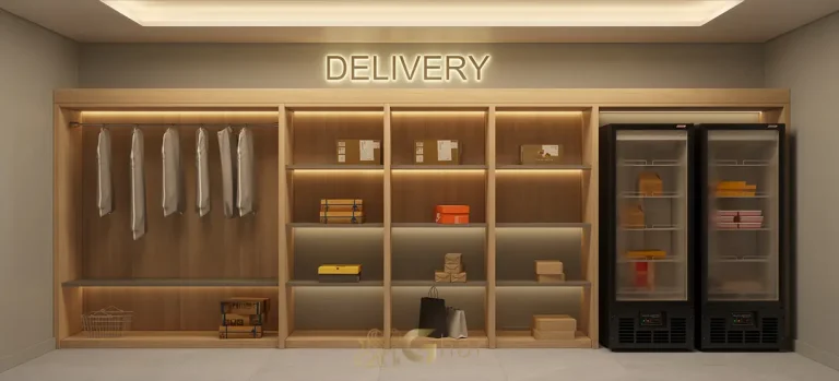 Espaço delivery do condomínio Boulevard Brooklin no bairro do Brooklin, São Paulo
