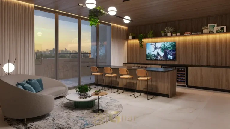 Espaço gourmet para convivência em apartamentos no bairro da Vila Clementino, São Paulo